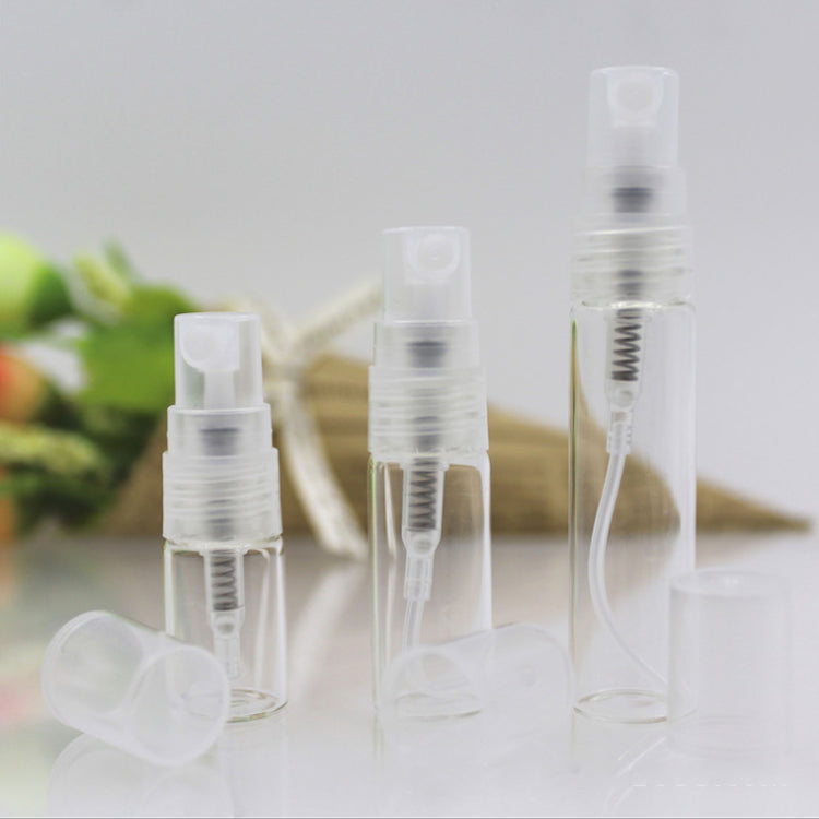 2ml 3ml 5ml Transparent Mini Spray Bottle Empty Clear Refillable Travel Perfume Atomizer Portable Glass Vials