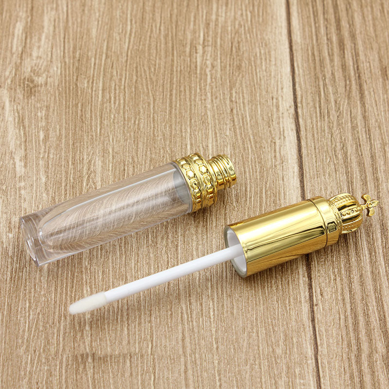 8ml DIY Empty Lips Gloss Bottle Containers Make Up Tool Cosmetic Gold Crown Plastic LipGloss Tubes