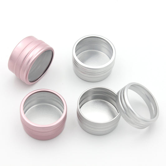 10g Empty Aluminium Cosmetic Tin Luxury Round Aluminum Jar Can Nail Decoration Crafts Pot Container