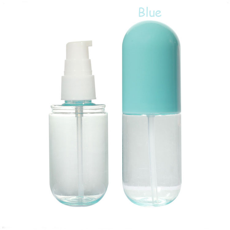 40ml 60ml Cosmetic Spray bottle Makeup Face Fine Atomizer Lotion Bottles Empty Cosmetics Refillable Plastic Capsule Shape