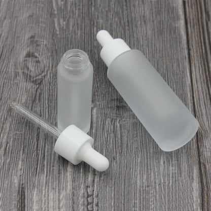 30ml Frosted Glass Dropper Bottles for Essential Oils with White Cap