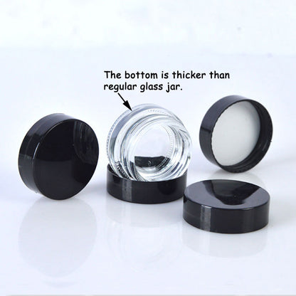 Clear Eye Cream Jar Bottle 3g 5g Empty Glass Lip Balm Container Cosmetic Sample Jars