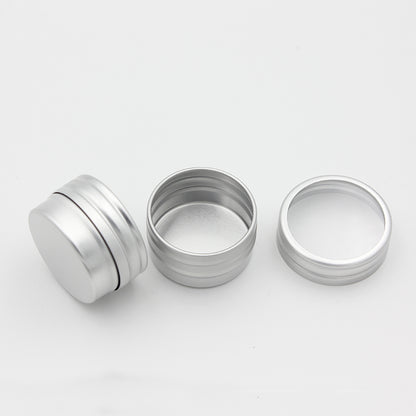 10g Empty Aluminium Cosmetic Tin Luxury Round Aluminum Jar Can Nail Decoration Crafts Pot Container