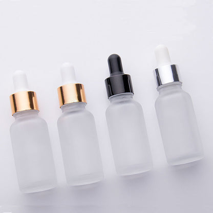 100PCS/Lot 30ml frosted glass dropper bottle with gold sliver black cap for essential oil serum