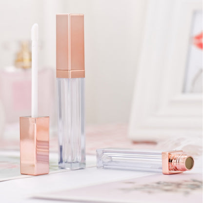 5ML Lips Gloss Containers Bottle Empty Square LipGloss Tube Makeup Lip Oil Container Plastic Tubes Black Rose Gold