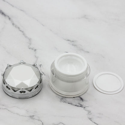 5g 10g cosmetic cream jar luxury empty cosmetics container with crown cap white gold silver