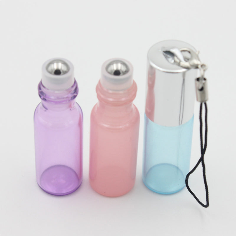 Mini 5ml Roll On Glass Bottles Pearl Color Fragrance Perfume Essential Oil Bottles With Stainless Steel Ball Roller