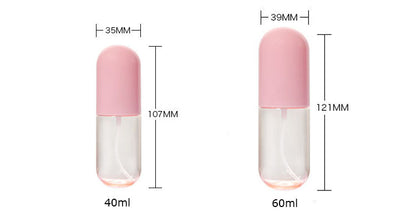 40ml 60ml Cosmetic Spray bottle Makeup Face Fine Atomizer Lotion Bottles Empty Cosmetics Refillable Plastic Capsule Shape