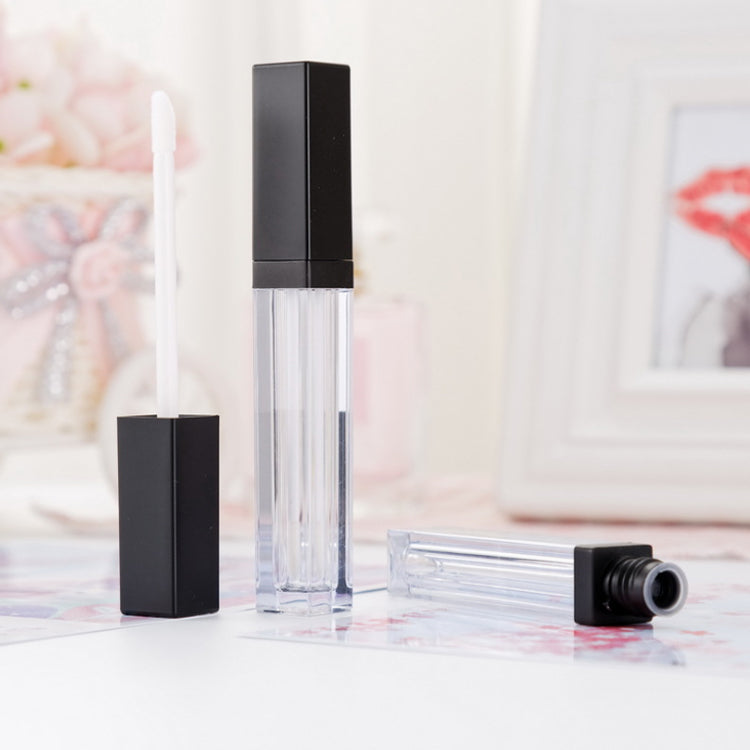 5ML Lips Gloss Containers Bottle Empty Square LipGloss Tube Makeup Lip Oil Container Plastic Tubes Black Rose Gold