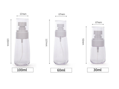 30ml 60ml 100ml Empty Plastic Mist Spray bottle Cosmetic Container with Atomizer Pump