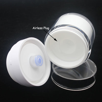 15 30g White Simple Airless Cosmetic Bottle 50g Acrylic Cream Jar Lotion Pump Container