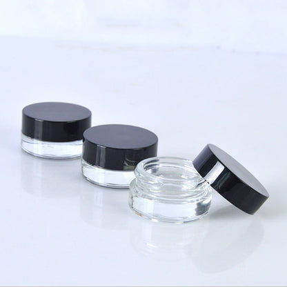 Clear Eye Cream Jar Bottle 3g 5g Empty Glass Lip Balm Container Cosmetic Sample Jars