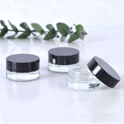Clear Eye Cream Jar Bottle 3g 5g Empty Glass Lip Balm Container Cosmetic Sample Jars