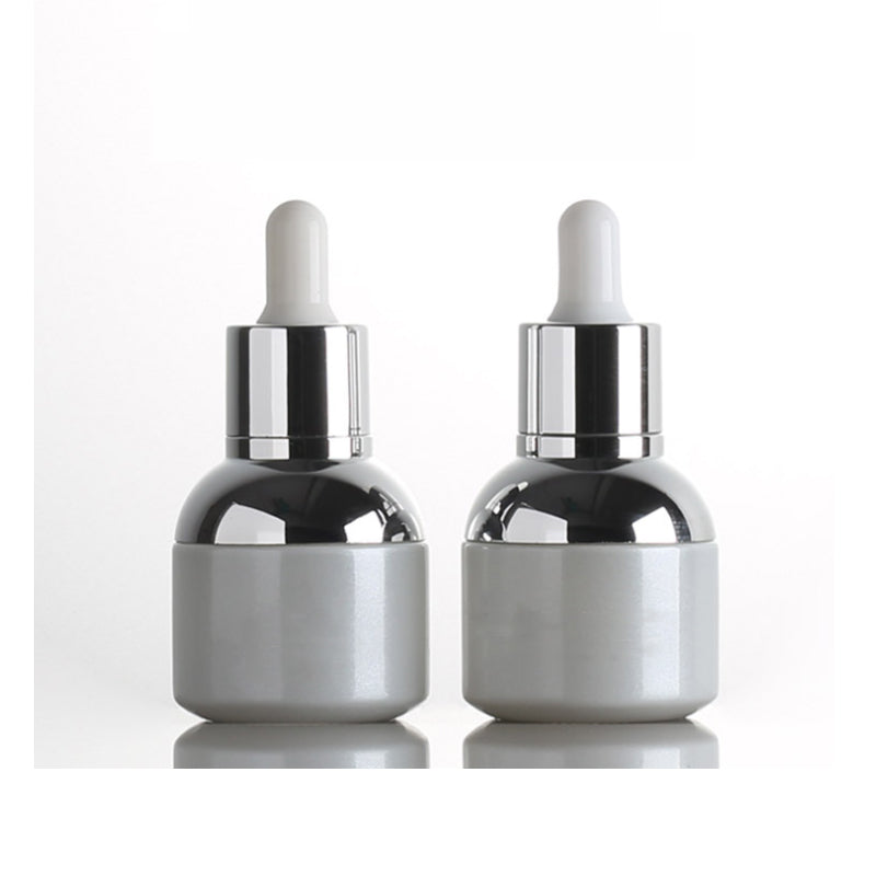 30ml Glass Serum Bottle Pearl White & Transparent Cosmetic Essential Oil Dropper Bottles