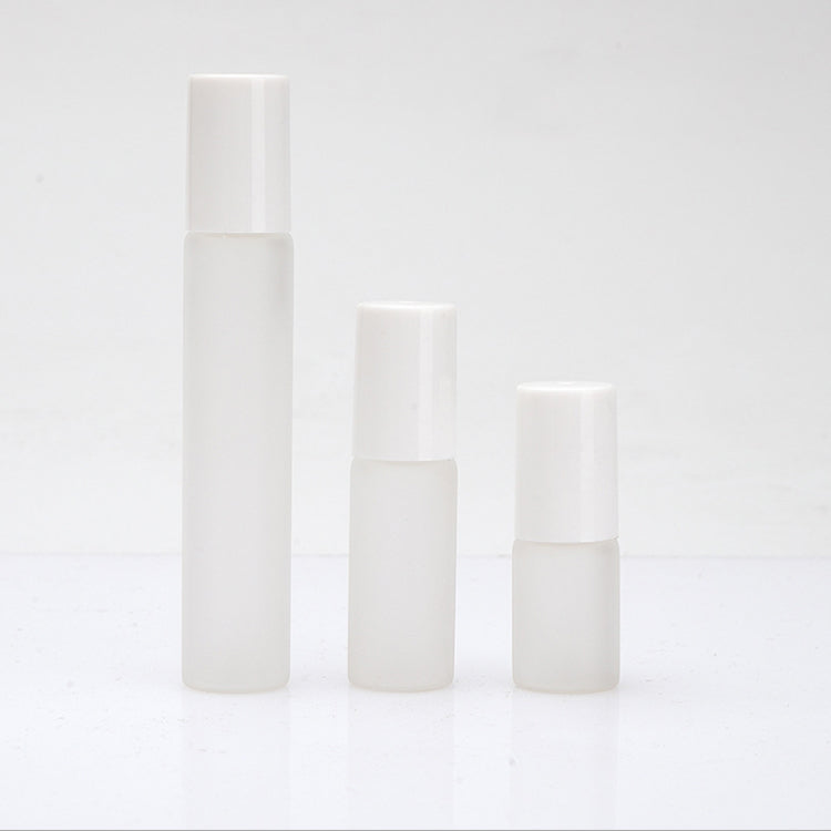 10ml 5ml 3ml Perfume Roll On Glass Bottle Frosted Clear with Metal Roller Ball Essential Oil Vials