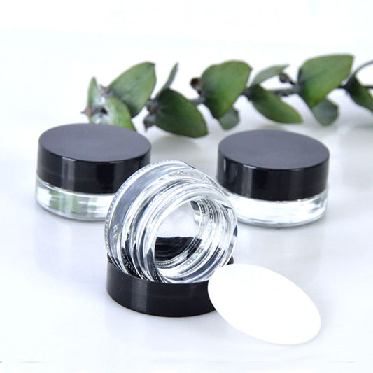 Clear Eye Cream Jar Bottle 3g 5g Empty Glass Lip Balm Container Cosmetic Sample Jars