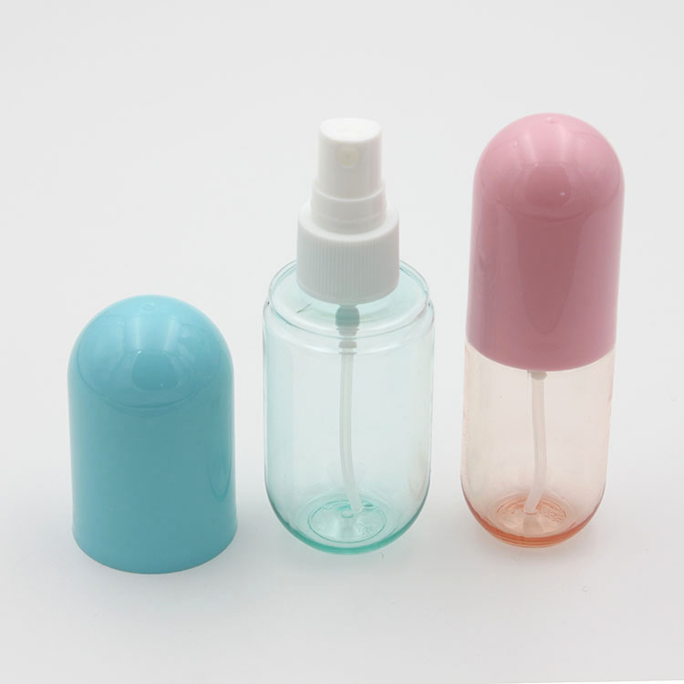 40ml 60ml Cosmetic Spray bottle Makeup Face Fine Atomizer Lotion Bottles Empty Cosmetics Refillable Plastic Capsule Shape