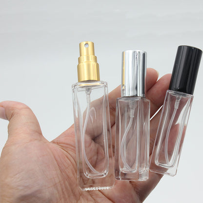 Clear Glass Perfume Spray Bottle 10ml 20ml - Square Cosmetic Container