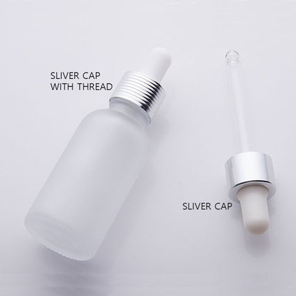 100PCS/Lot 30ml frosted glass dropper bottle with gold sliver black cap for essential oil serum