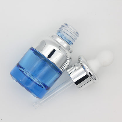 20ml 30ml Luxury Glass Dropper Bottle Blue & Pink Serum Bottles with Silver Cover