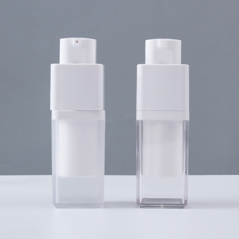 Airless cosmetic bottles best for skincare in white, featuring double-wall construction for serum protection.
